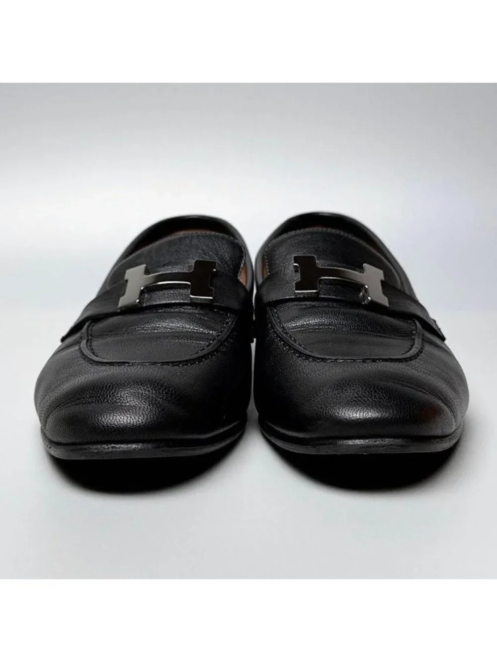 Hermes Mokarin Paris Black Loafers